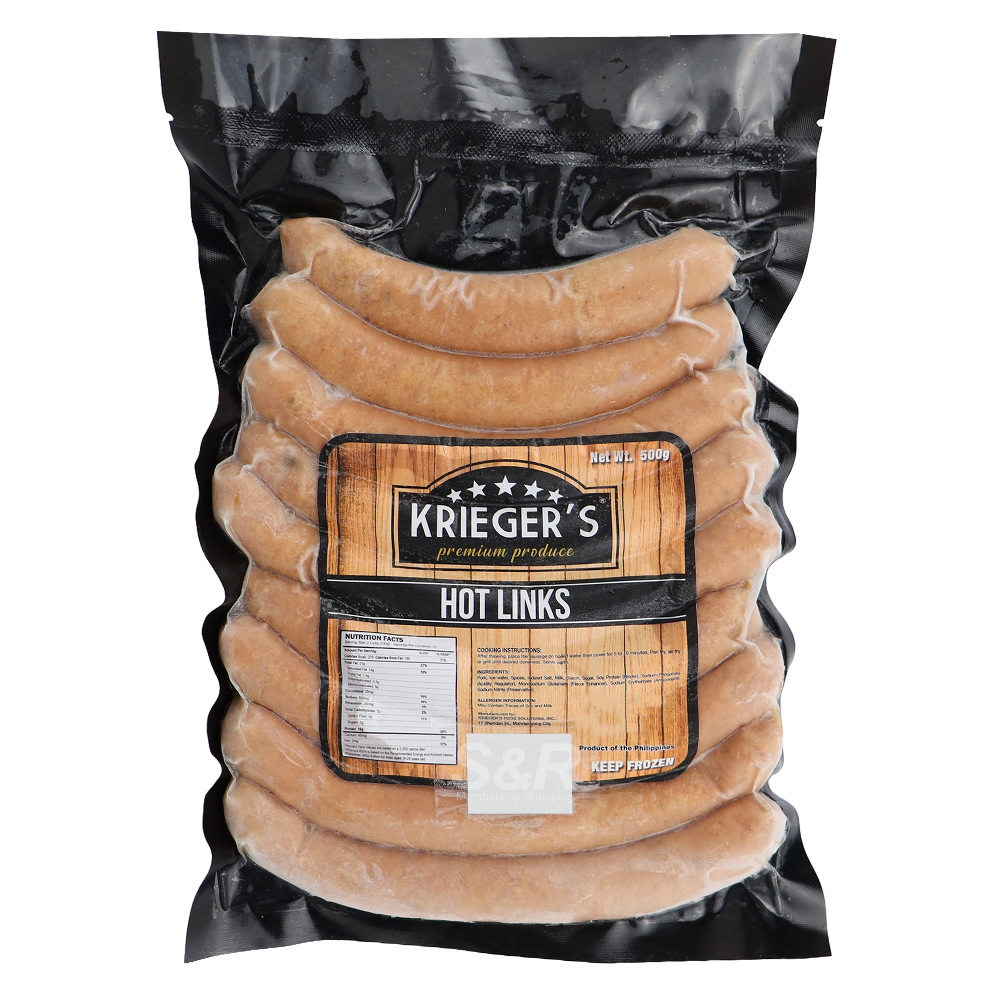 Krieger's Hot Links 500g Krieger's Hot Links 500g